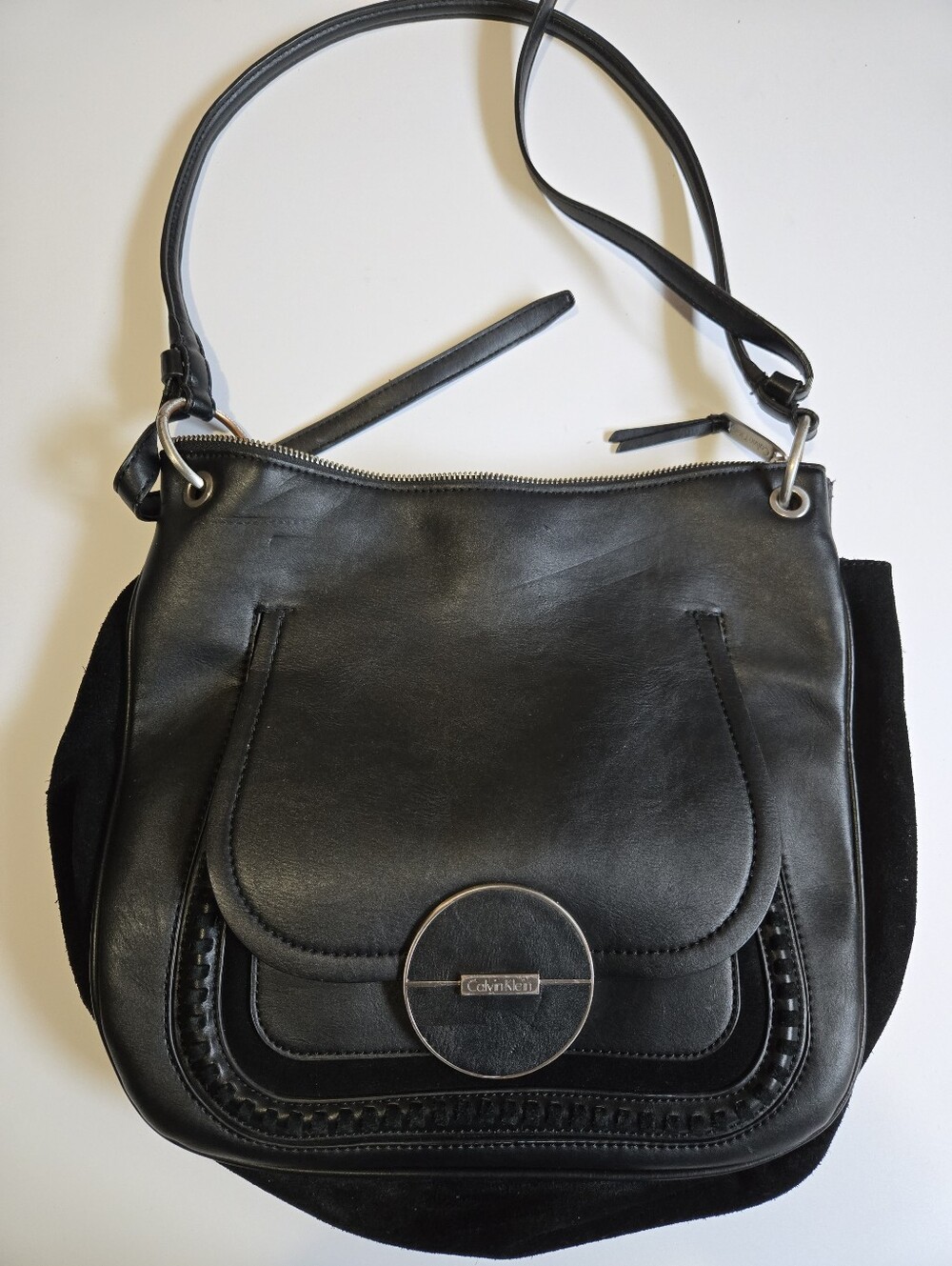 Calvin Klein Black Leather Shoulder Bag